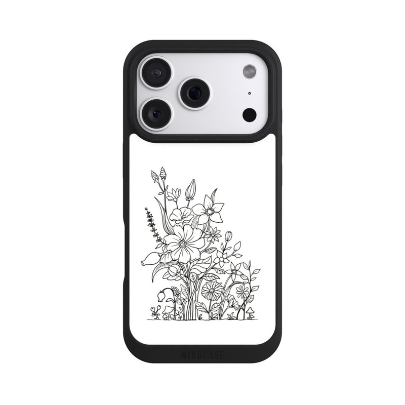 iPhone 18 Pro NIVOpure Fleurs Dessin au trait