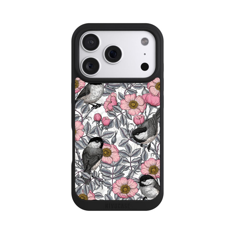 iPhone 18 Pro NIVOpure Mésanges et rosier sauvage