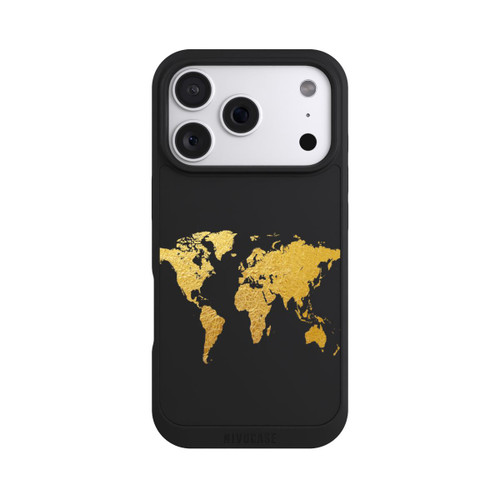 Apple iPhone 18 Pro NIVOpure Carte du monde or transparent