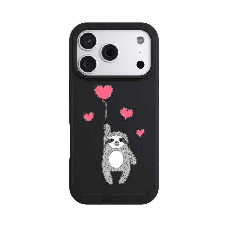 iPhone 18 Pro NIVOpure Paresseux avec coeurs transparent
