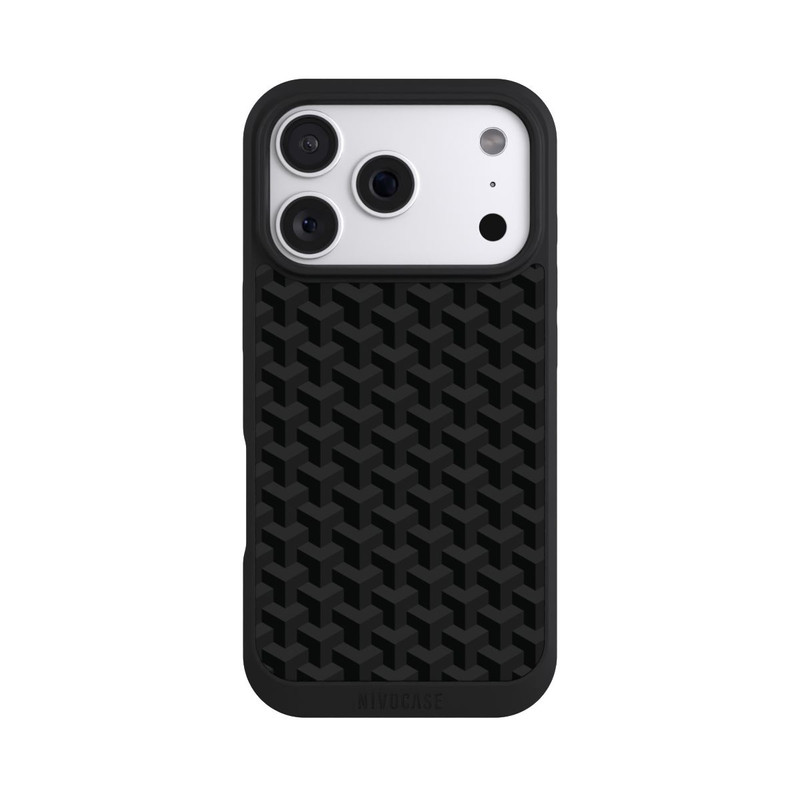 iPhone 18 Pro NIVOpure Black Isometric Pattern
