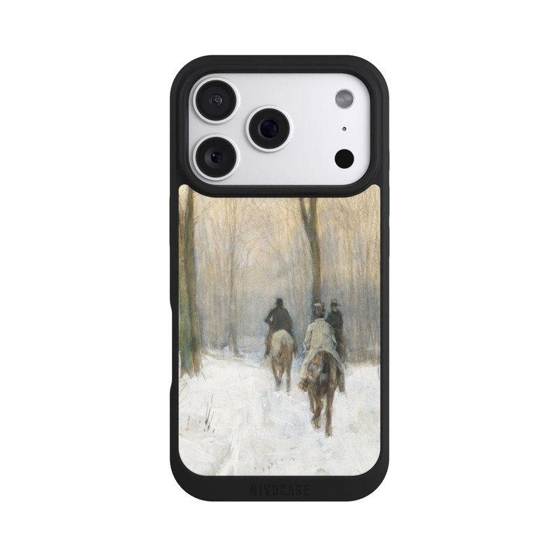 iPhone 18 Pro NIVOpure Cavaliers dans la neige dans la forêt de La Haye
