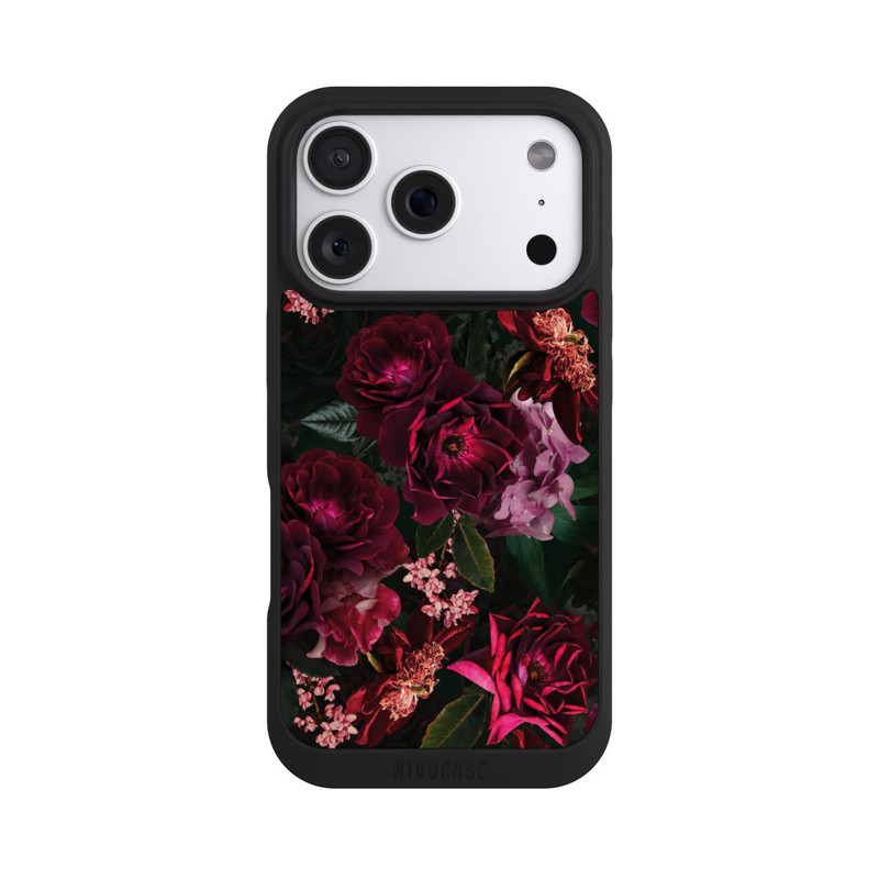 iPhone 18 Pro NIVOpure Dunkle romantische Vintage Rosen und Pfingstrosen