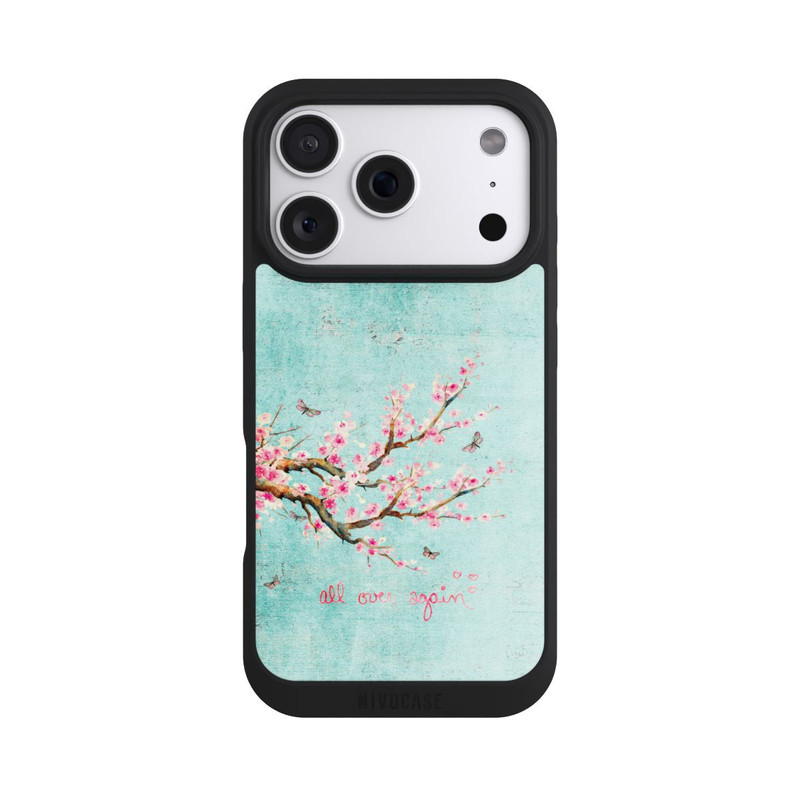 iPhone 18 Pro NIVOpure Motif d'arbre en fleurs de cerisier bleu