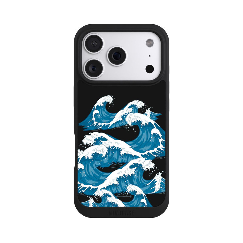 iPhone 18 Pro NIVOpure Vagues de mer noires Kanagawa