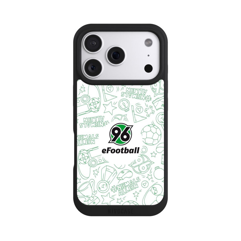 iPhone 18 Pro NIVOpure Hannover 96 Football Pattern Design White