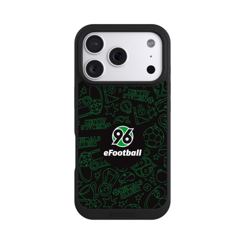 Apple iPhone 18 Pro NIVOpure Hannover 96 Football Pattern Design Black