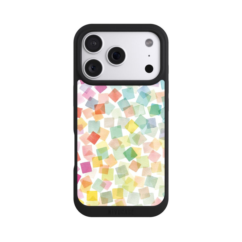 iPhone 18 Pro NIVOpure Konfetti geometrische Plaids Regenbogen