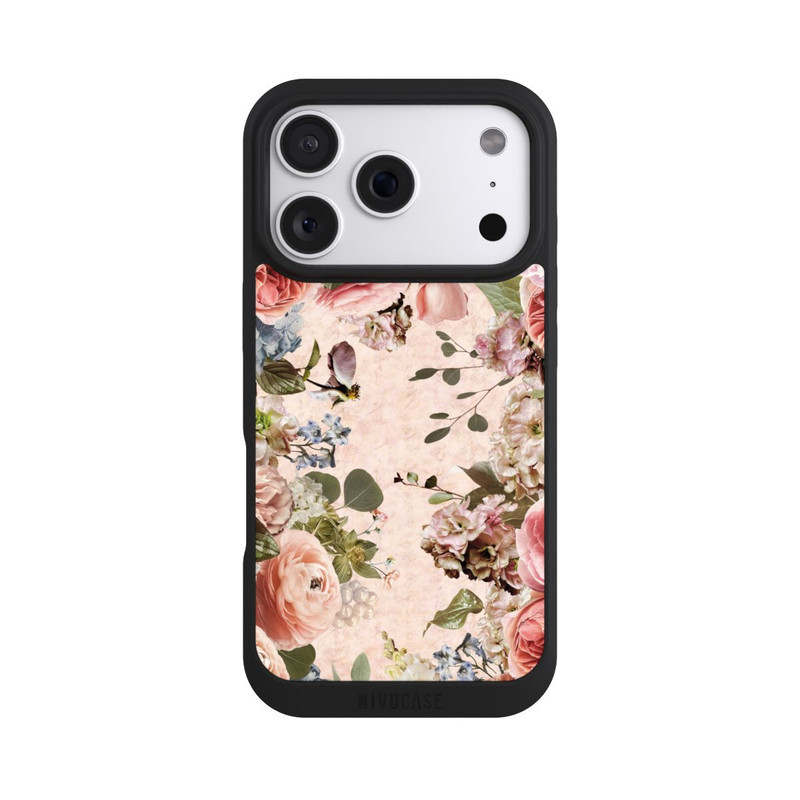 iPhone 18 Pro NIVOpure Cadre floral pivoines pastel