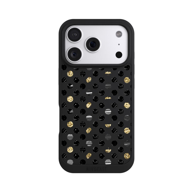 iPhone 18 Pro NIVOpure Pois noirs dorés