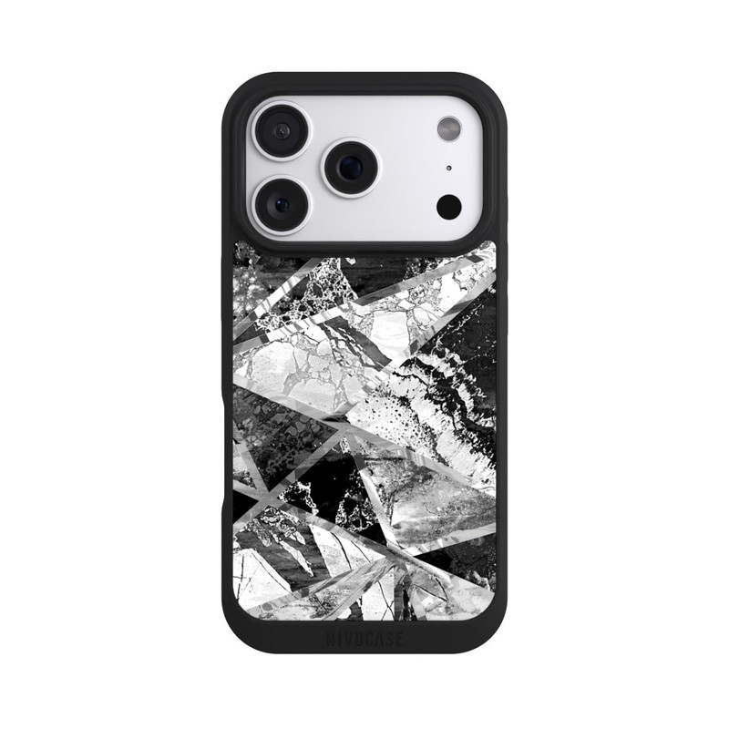iPhone 18 Pro NIVOpure Carreaux de marbre monochrome