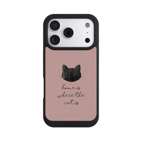 Apple iPhone 18 Pro NIVOpure Home Is Where The Cat Is - Noir sur rose