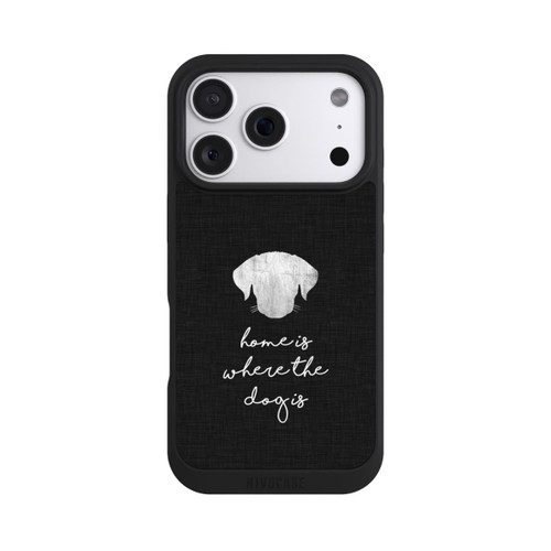 Apple iPhone 18 Pro NIVOpure Home Is Where The Dog Is - Blanc sur noir