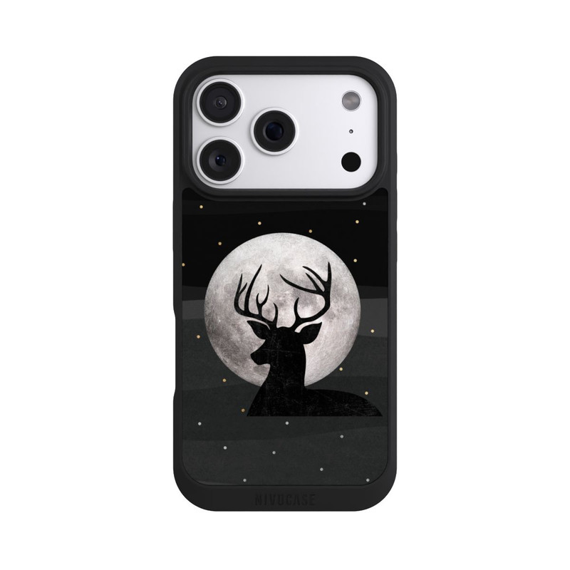 iPhone 18 Pro NIVOpure Cerf et lune en argent