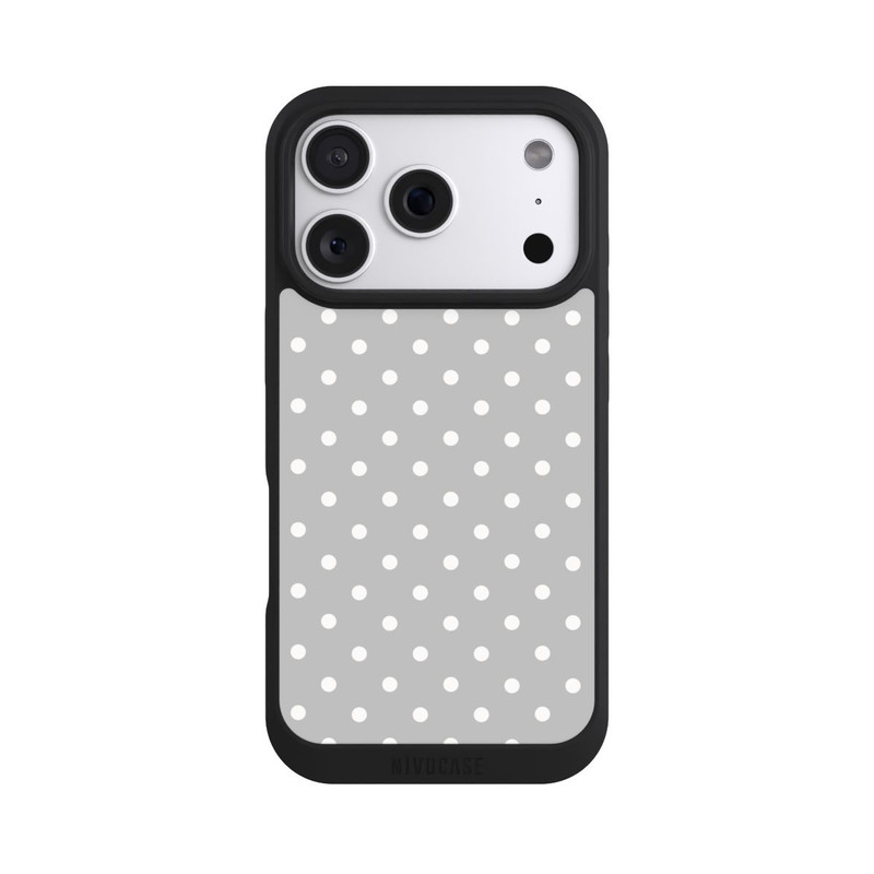 iPhone 18 Pro NIVOpure Polka Dots Gris