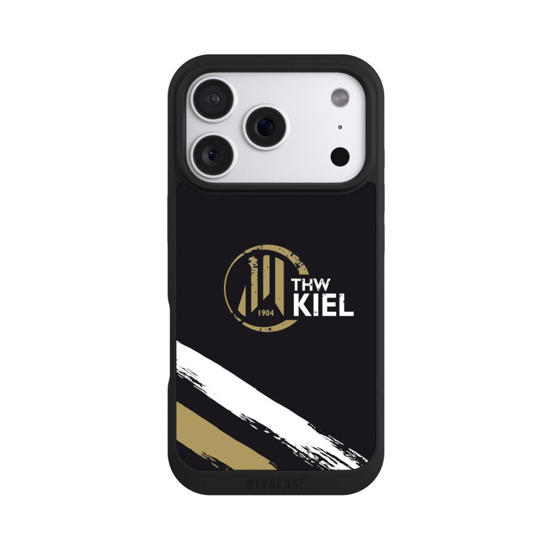 iPhone 18 Pro NIVOpure THW Kiel Logo und Streifen Gold