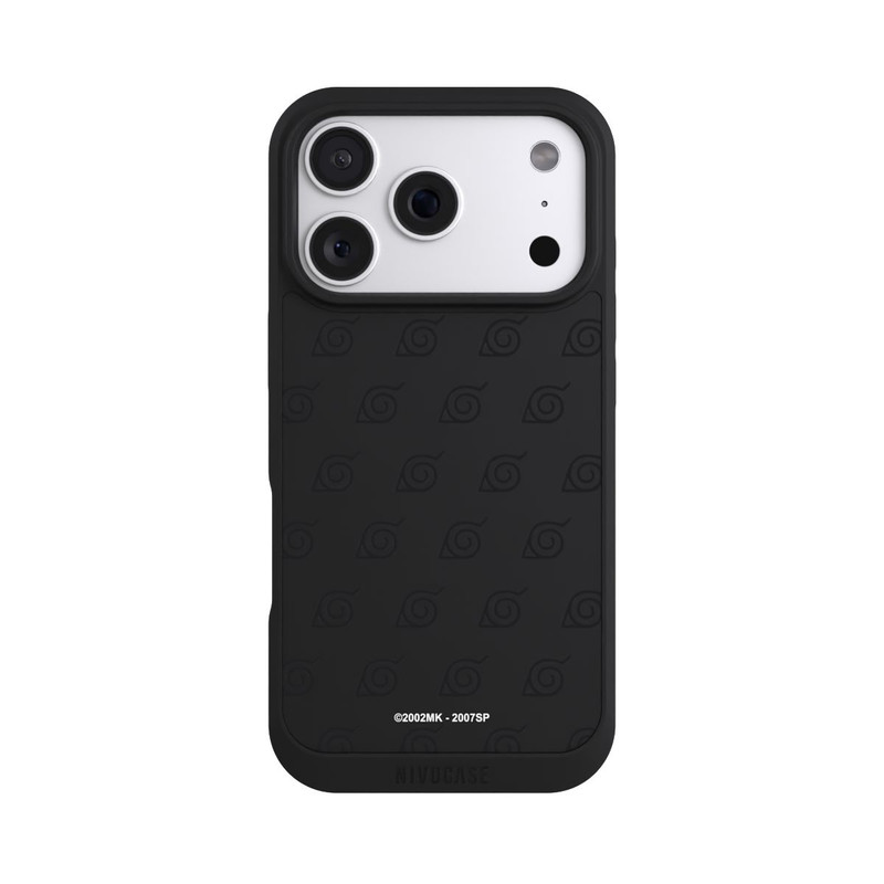 iPhone 18 Pro NIVOpure Schwarzes Konoha-Muster Transparent