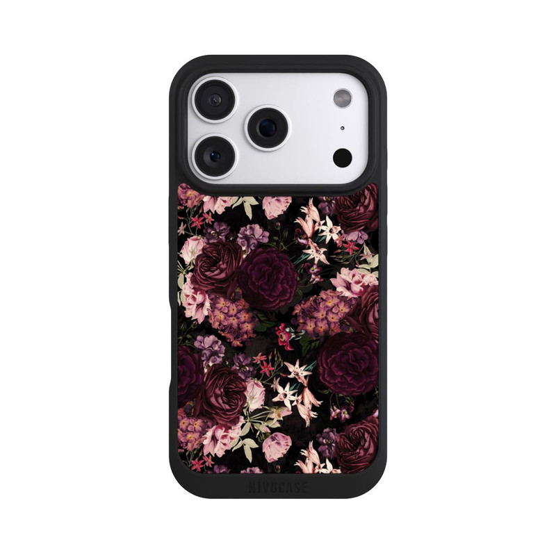 iPhone 18 Pro NIVOpure Fond Fleur Violet Foncé
