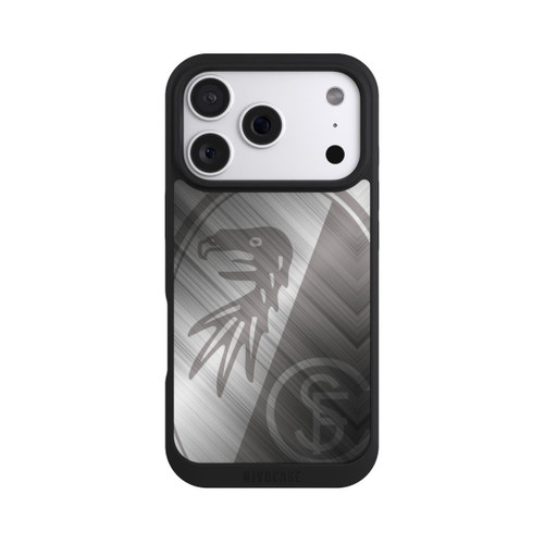 Apple iPhone 18 Pro NIVOpure SC Freiburg Glänzendes Metall Hintergrund