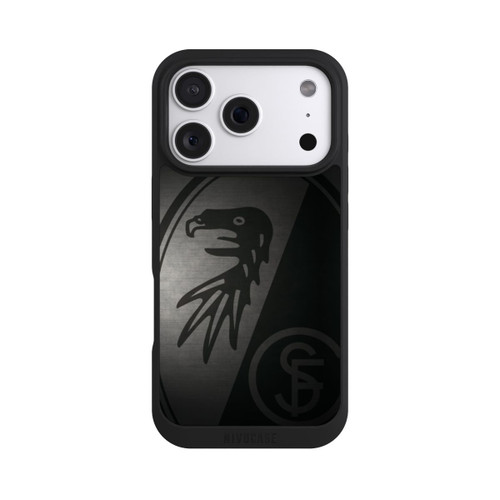 Apple iPhone 18 Pro NIVOpure SC Freiburg Dot Metall Hintergrund