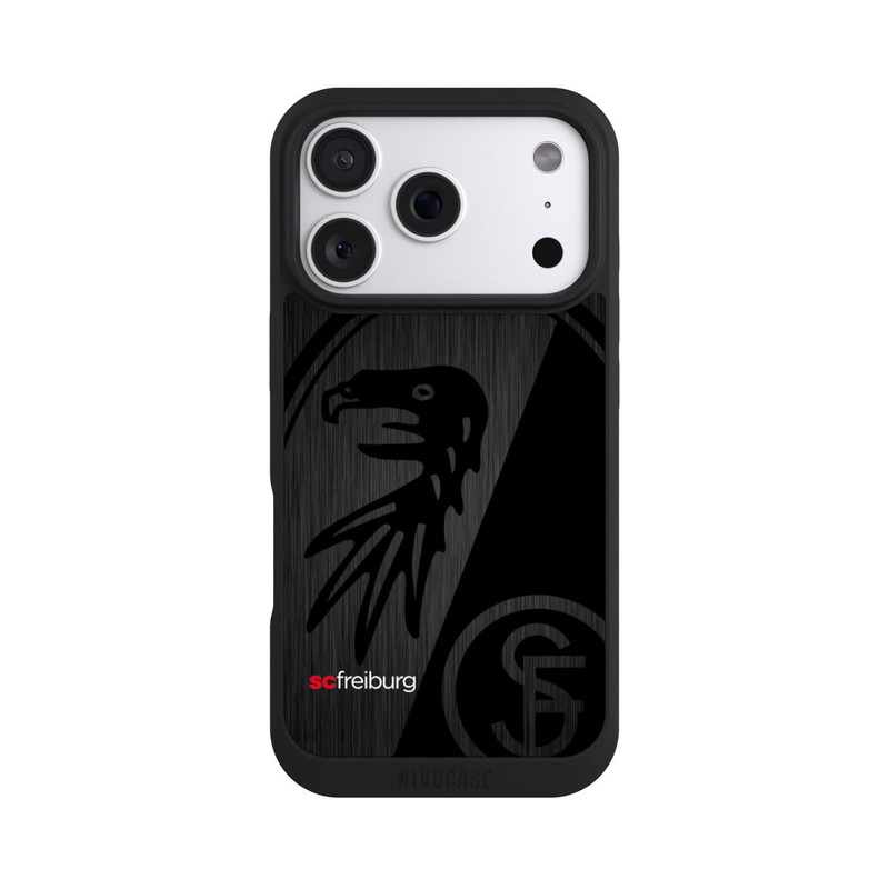 iPhone 18 Pro NIVOpure  Kratzen Metall Hintergrund mit dem Schriftzug  Vertikal SC Freiburg