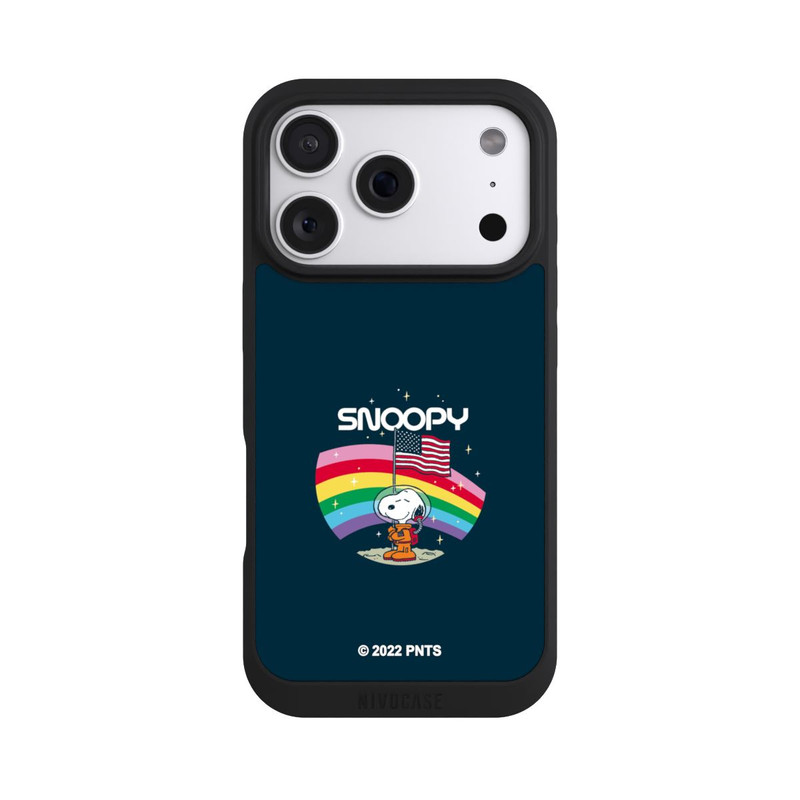 iPhone 18 Pro NIVOpure Snoopy Weltraumreisender Regenbogen