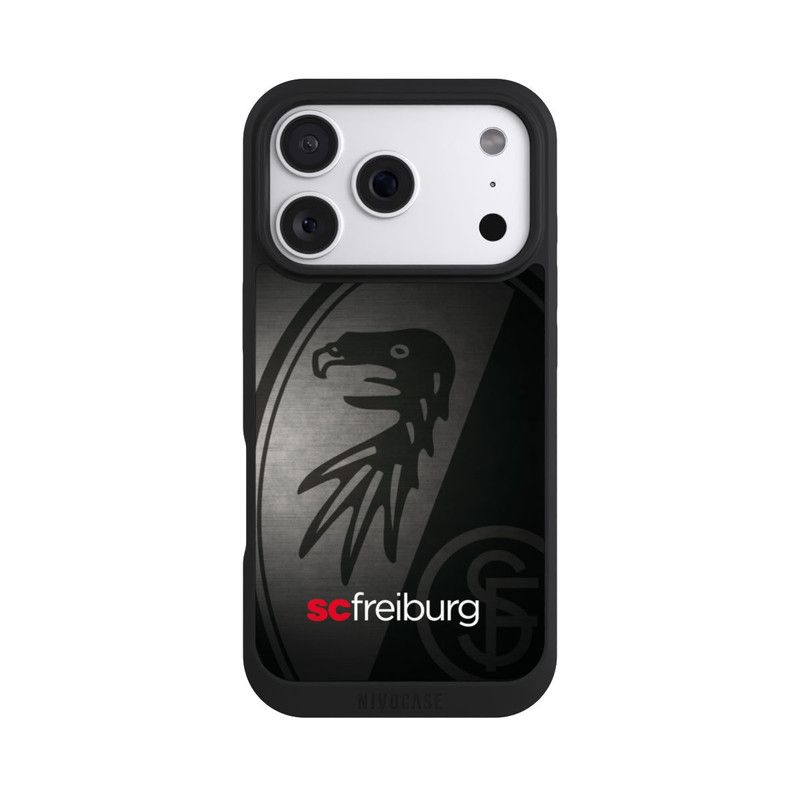 iPhone 18 Pro NIVOpure Dot Metall Hintergrund mit dem Schriftzug SC Freiburg