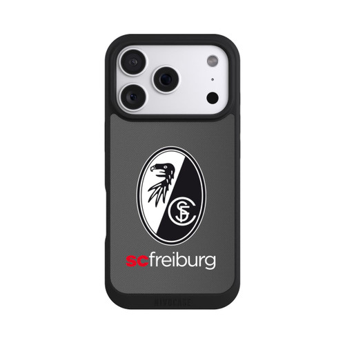 Apple iPhone 18 Pro NIVOpure Carbon Hell Hintergrund mit dem Schriftzug SC Freiburg