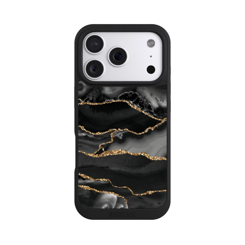 iPhone 18 Pro NIVOpure Look Marbre Rayé Or