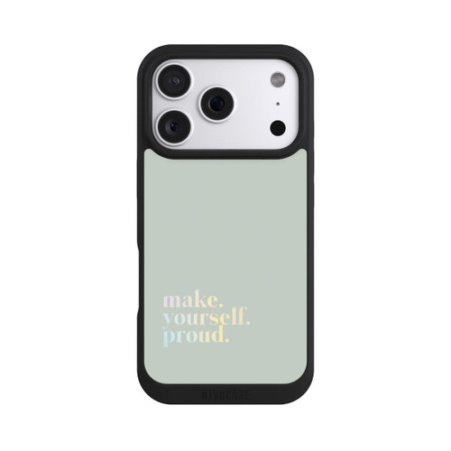 Apple iPhone 18 Pro NIVOpure Make Yourself Proud Zitat-Minze und Farbverlauf
