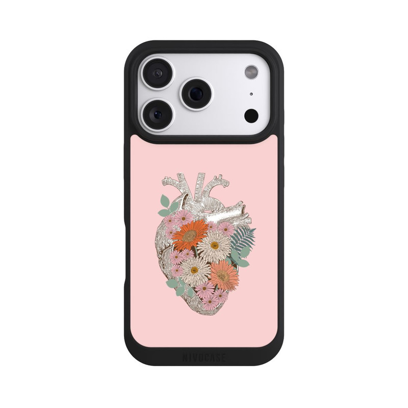 iPhone 18 Pro NIVOpure Cœur Fleuri Vintage