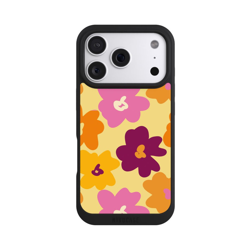 iPhone 18 Pro NIVOpure Fleurs Colorées Rétro