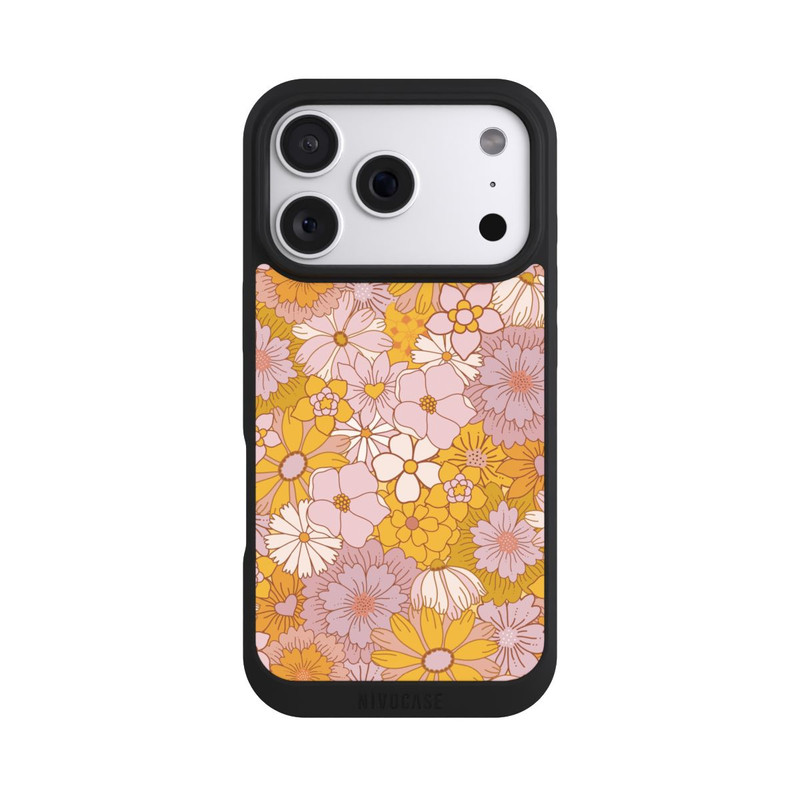 iPhone 18 Pro NIVOpure Fleurs Rétro Jaunes