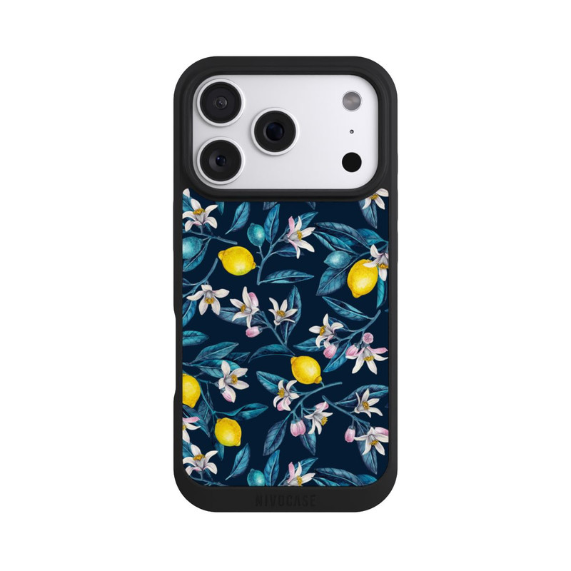 iPhone 18 Pro NIVOpure Citrons et fleurs Foncé