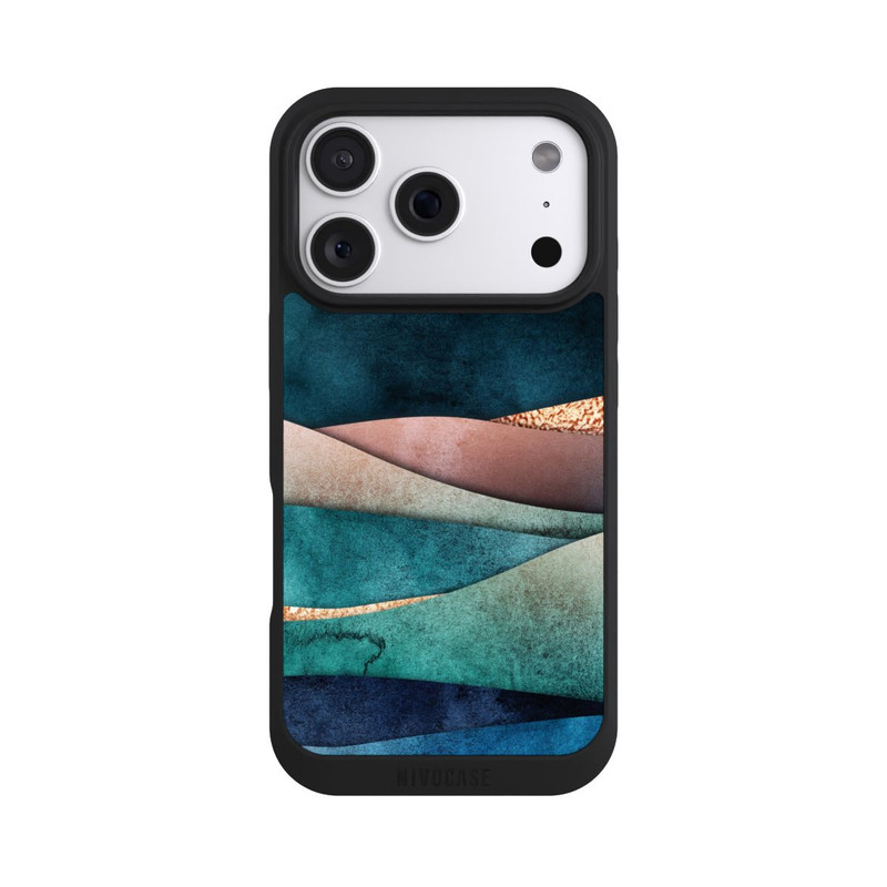 iPhone 18 Pro NIVOpure Vagues bleu-or