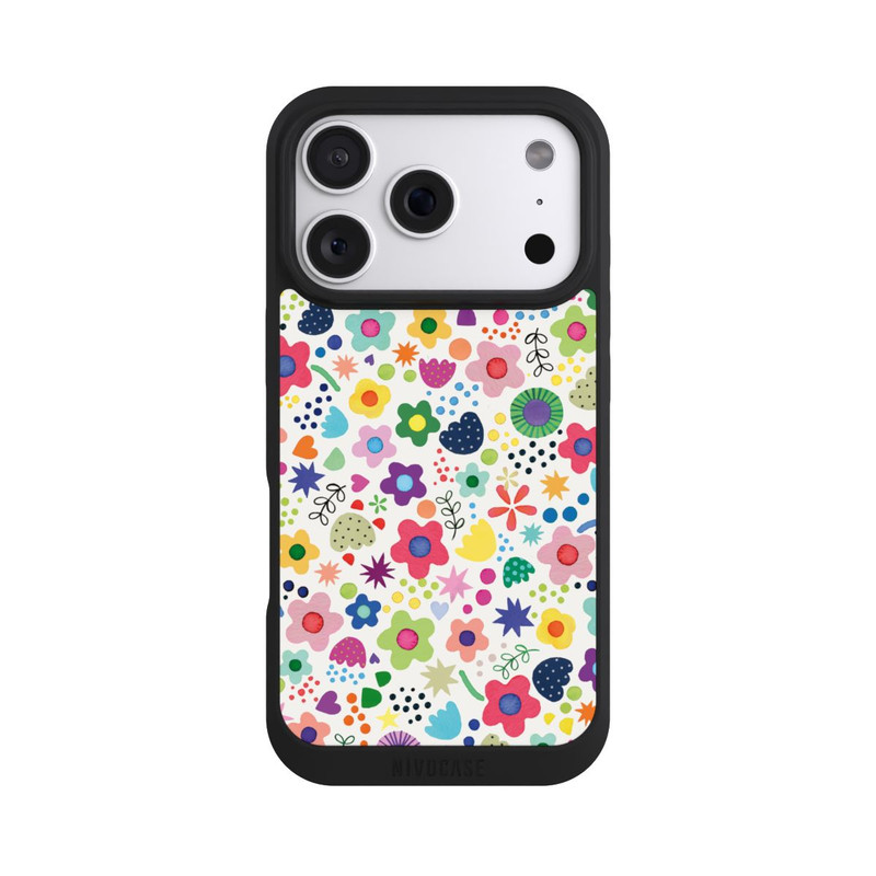 iPhone 18 Pro NIVOpure Fleurs psychédéliques colorées