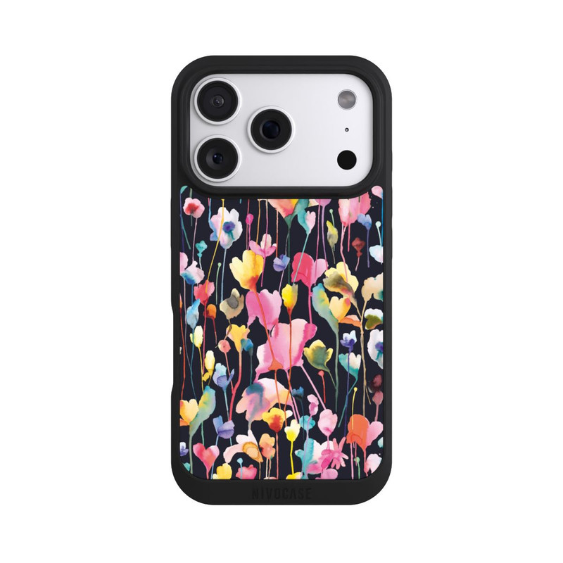 iPhone 18 Pro NIVOpure Fleurs sauvages Noir