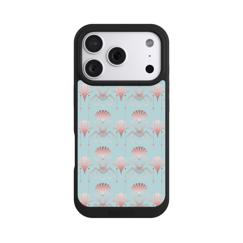 iPhone 18 Pro NIVOpure Art Deco Rose Gold Elegance Blue