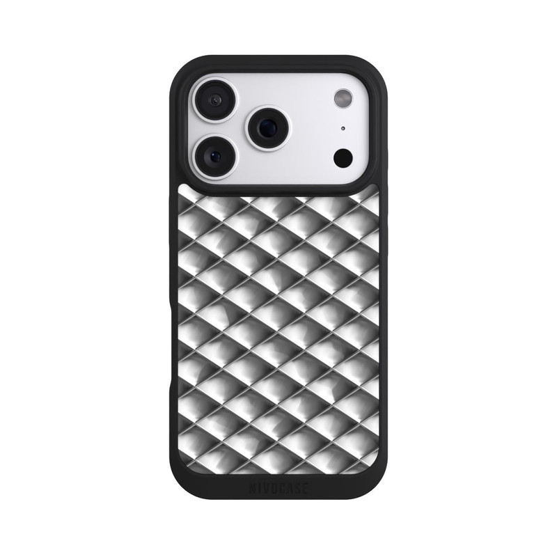 iPhone 18 Pro NIVOpure Carrés argentés Glamour