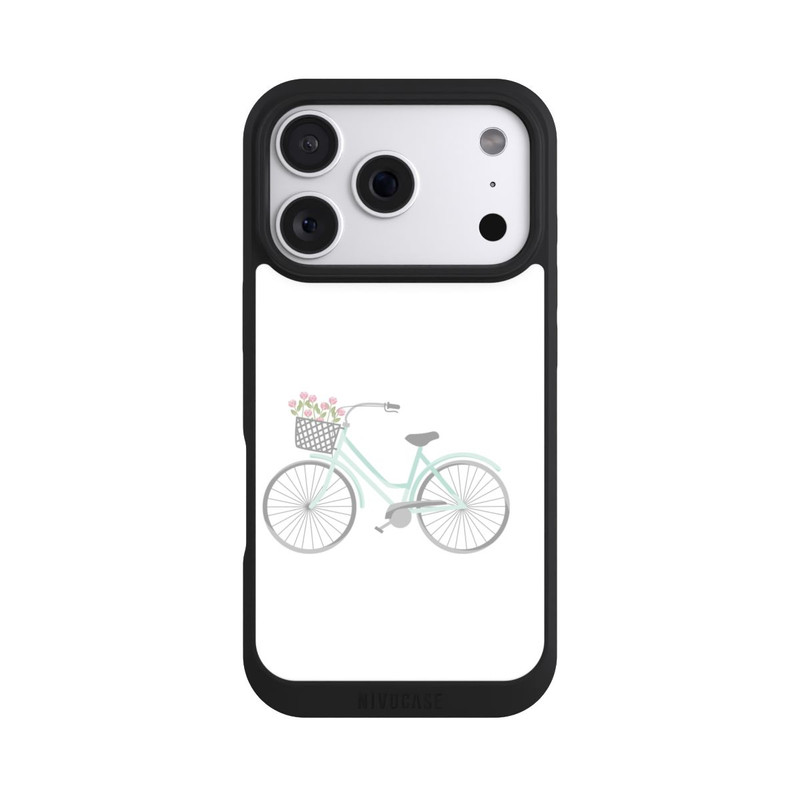 iPhone 18 Pro NIVOpure Retro Fahrrad weißer Hintergrund 