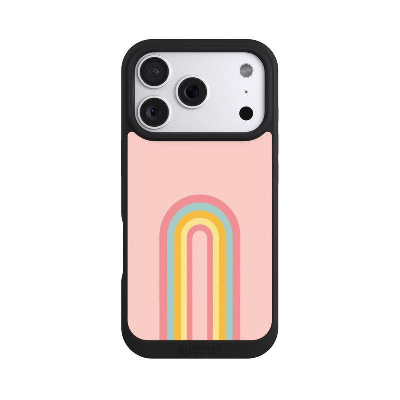 iPhone 18 Pro NIVOpure Arc-en-ciel rose pastel long