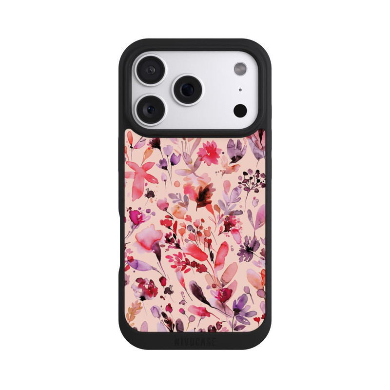iPhone 18 Pro NIVOpure Künstlerische Blumen Viva Magenta