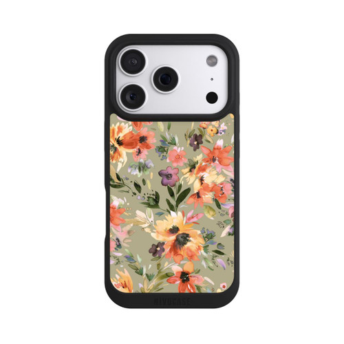 Apple iPhone 18 Pro NIVOpure Malerische tropische Blumen Salbeigrün