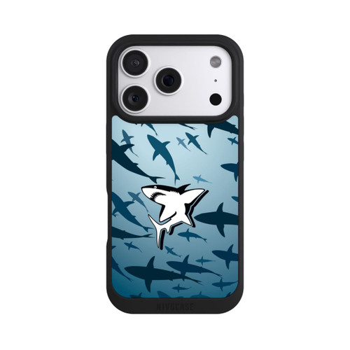 Apple iPhone 18 Pro NIVOpure Haie Muster Blau