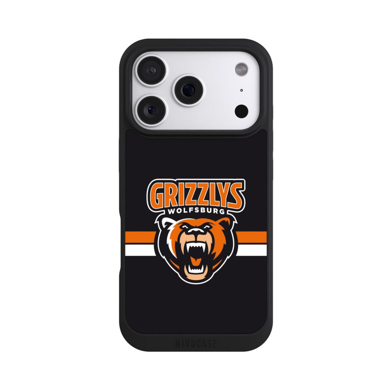 iPhone 18 Pro NIVOpure Logo Streifen Orange und Weiß 