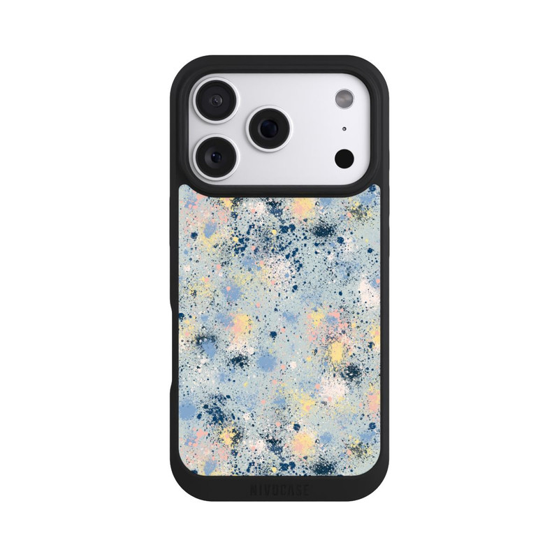 iPhone 18 Pro NIVOpure Tintentropfen Staub Textur Blau