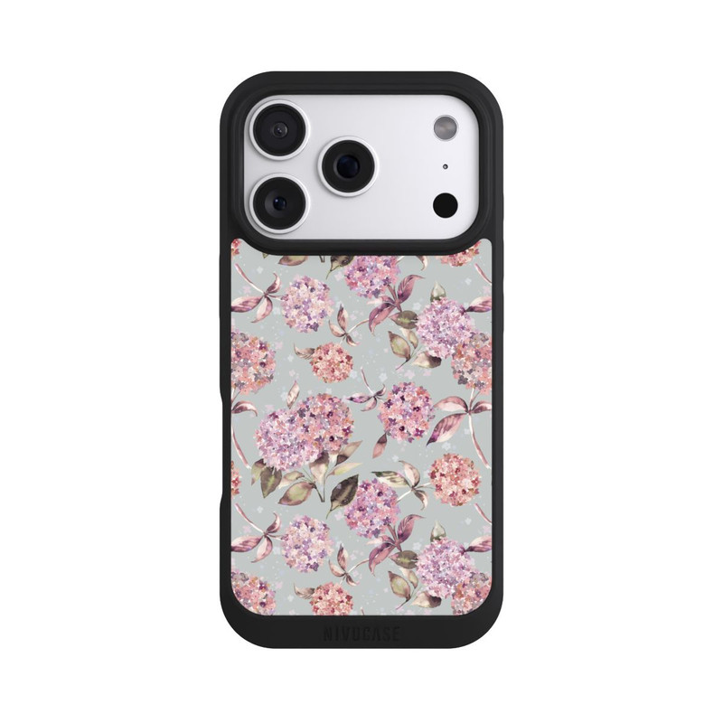 iPhone 18 Pro NIVOpure Pastel Magic Hydrangea Floral Watercolor Pink