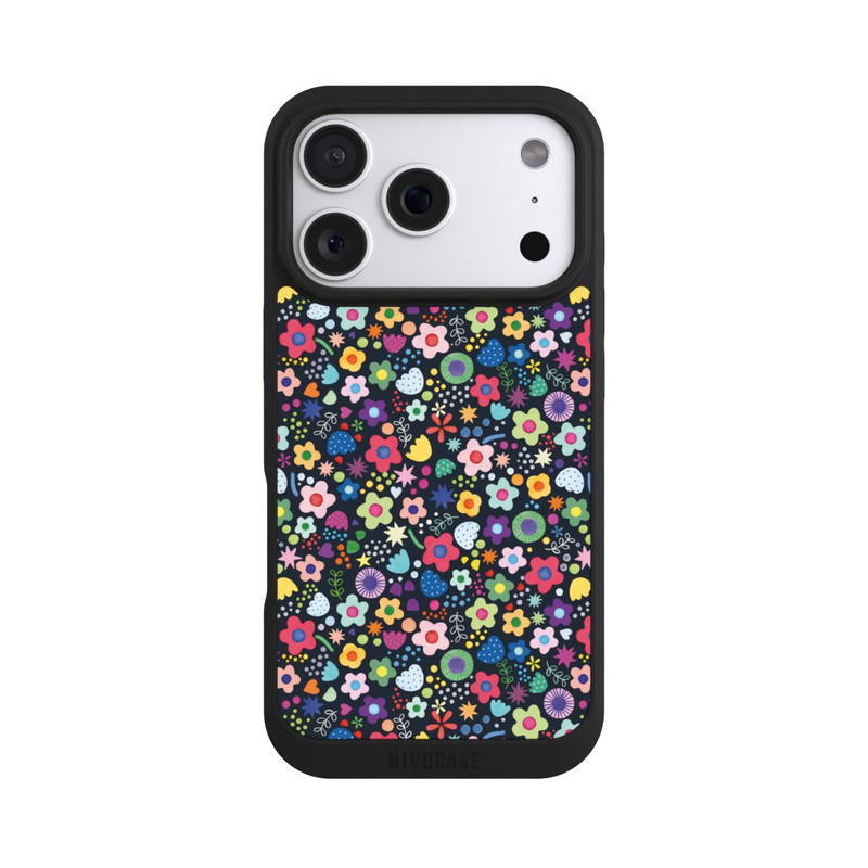 iPhone 18 Pro NIVOpure Psychedelic Flowers Multi Black