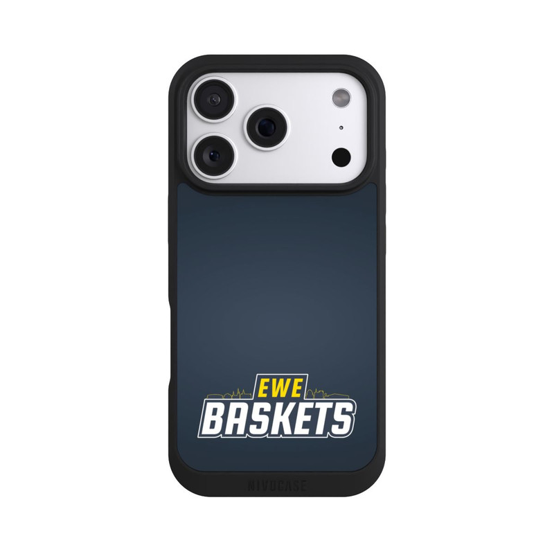 iPhone 18 Pro NIVOpure EWE Baskets Schriftzug Blau