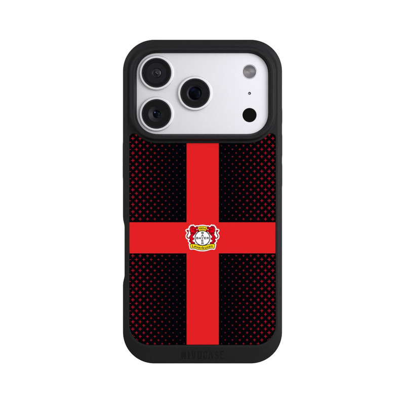 iPhone 18 Pro NIVOpure Bayer 04 Leverkusen Rotes Kreuz auf Schwarz